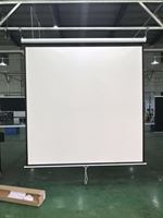 Écran de projecteur manuel à verrouillage automatique écran de projection mural