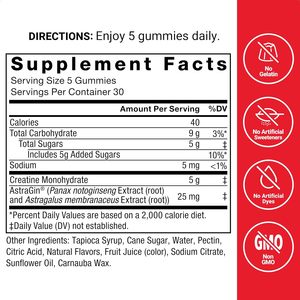 OEM Customized Quality Adult <b>Creatine</b> <b>Monohydrate</b> Energy Gummy Pre-Workout Supplement for Men - Product Image 2