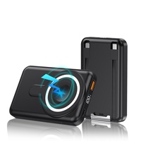 Nouvelle batterie externe magnétique 2025 avec chargeur solaire pliable, ensemble 10000mAh, charge rapide PD, chargeur sans fil