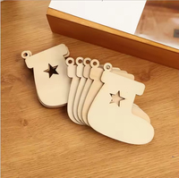 Ensemble d'ornements de Noël en bois de haute qualité pour les travaux manuels, tranches de bois naturel découpées au laser pour la décoration des fêtes et les décorations suspendues