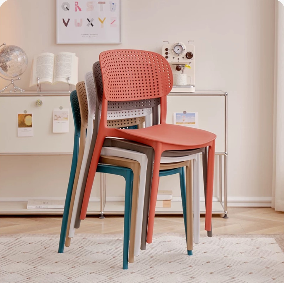 Dining Chairs Stackable Plastic Chairs With Arms PRIVATE BRAND