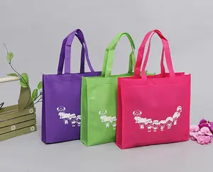 Borsa non tessuta di eco riciclata borsa riutilizzabile su misura di tote con il logo