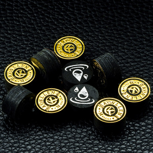 KONLLEN Embout de queue de billard 14 mm Noir Moyen Cuir multicouche et peau de porc Professionnel Durable - Product Image 6