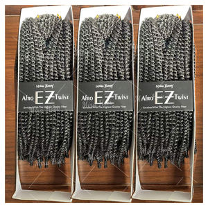Extensiones de Cabello Sintético Pre-estiradas y Elásticas para Trenzas Afro Twist, 10 Pulgadas, 175g, Estilo de Cabello Rizado para Damas - Product Image 5