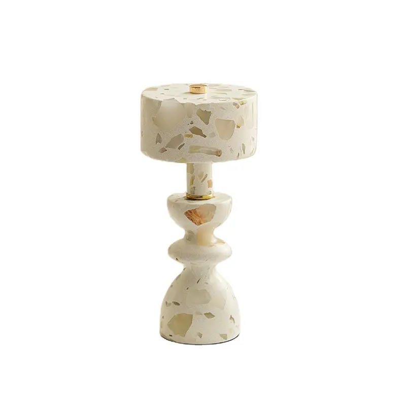 Faith Stone High Quality Marble Jade Table Lamp with LED Light Source Rechargeable Lamp