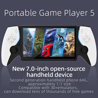Konsol Game Genggam Portabel 7 Inci HC8000 Konsol Game Genggam Retro 64G 15000 Game Arcade Pemain Joystick Pengontrol Ganda