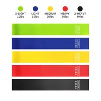 Bandes de résistance en TPE BOGA Friendly pour l'entraînement en force, 5-30 lb, avec sac de transport, durables
