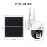 Caméra PTZ solaire sans fil extérieure IP66 2MP H.264 avec zoom numérique 4X, détection de mouvement PIR, alimentation par batterie solaire, 4G, vitesse élevée