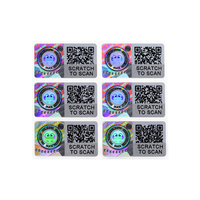 Stiker Laser Perak dengan Kode QR Segel Keamanan Otentik Stiker Garansi Holografik Label Anti-palsu yang Aman