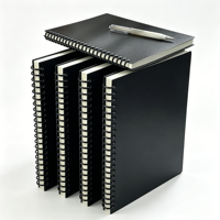Organiseur de budget et de objectifs A5 noir, classeur à spirale, couverture rigide, agenda professionnel personnalisé, vente en gros, personnalisable