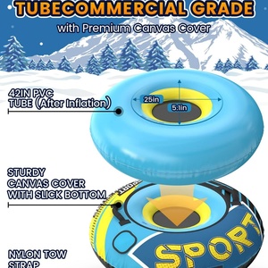 Trineos y Tubos Inflables para Deportes de Invierno con Asa, Accesorios Prácticos para Actividades Invernales - Product Image 3