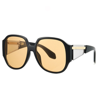 9721 Lunettes de soleil de luxe haut de gamme pour hommes, style vintage, pour femmes, carrées, surdimensionnées, avec logo personnalisé, lunettes de soleil pour femmes