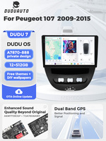 MEKEDE DUDU7 Car-play navegación GPS 2K pantalla reproductor Multimedia Android coche Audio Radio Auto para Peugeot 107 2009-2015