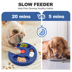 2026 New Eco-Friendly PP Turntable Pet <b>Feeder</b> Slow Feeding Anti Choking IQ Training Plate For Dogs <b>Cats</b> Fast Eaters - Product Image 3