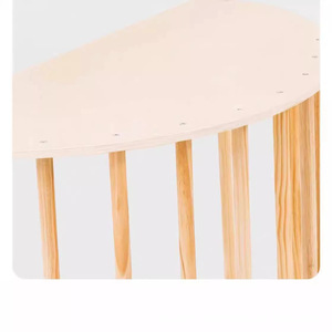 Chaise à bascule en bois pour enfants, chaise inclinable en bois massif avec coussin en mousse, design minimaliste, balancelle pour bébé - Product Image 3