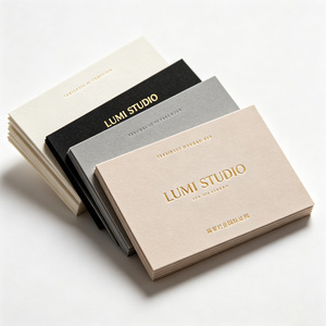Custom Business Card Printing Premium <b>Paper</b> Gold Foil Stamping <b>Gloss</b> Lamination Square Shape for Real Estate Agent - Product Image 1