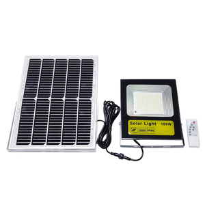Projecteur solaire extérieur étanche avec télécommande 100W haute puissance SMD 5054 Lampe solaire de <span class=keywords><strong>jardin</strong></span> LED haute puissance - Product Image 1
