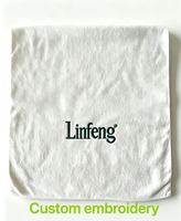 Serviette blanche en polyester et polyamide à prix abordable, stock de fin de série, broderie personnalisée, absorbante et multifonctionnelle