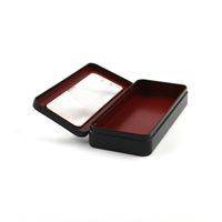 Boîte en fer blanc rectangulaire personnalisée de qualité alimentaire avec couvercle à charnière, boîte en fer blanc ronde personnalisable avec fenêtre transparente