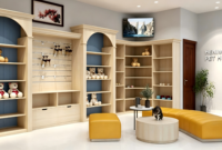Meubles et présentoirs LED personnalisés pour animaleries |   Comptoirs de vente en bois et solutions d'aménagement intérieur pour magasins d'animaux