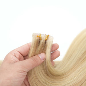 Extensions de cheveux russes à double trame, invisibles, sans couture, de qualité supérieure, avec cuticules intactes, injectées, 100 % cheveux humains, extensions adhésives - Product Image 3