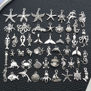Ensemble de 20 pendentifs en alliage de la <span class=keywords><strong>série</strong></span> Océan, motifs hippocampe, étoile de mer, tortue, pour la création de boucles d'oreilles, bracelets, colliers, bijoux - Product Image 6