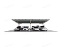 Abri solaire pour voiture HBGenix en acier au carbone pré-assemblé, surface anodisée, durée de vie de 25 ans, pour la maison et les parkings commerciaux
