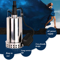 Pompa Submersible QY 220V Tekanan Tinggi 400W Bahan Stainless Steel Debit 7m/h Kabel 8m untuk Irigasi Pertanian Rumah Tangga Kecil