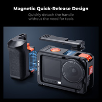 Empuñadura de Liberación Rápida K&F Concept para Fotografía Urbana para DJI Osmo Action 6, Kit de Empuñadura Urbana de Aleación de Aluminio con Jaula Protectora
