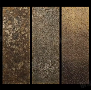 Panneau mural décoratif antique EX778, finition martelée à la main, plaque en acier inoxydable 304 noir, norme JIS, épaisseur personnalisable - Product Image 6