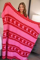 Plaid en jacquard à motifs personnalisés, ultra doux, en tricot, pour occasions spéciales