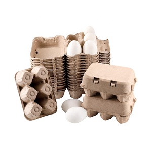 Ensemble de 20 cartons d'œufs colorés d'une demi-douzaine, cartons d'œufs en papier de pâte naturelle 6 pièces pour œufs de poule Plateau de rangement <span class=keywords><strong>réutilisable</strong></span> de 5 couleurs - Product Image 4