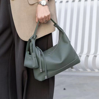 Badi nouveau sac à main en peluche à bandoulière en cuir véritable fermeture à glissière printemps automne hiver