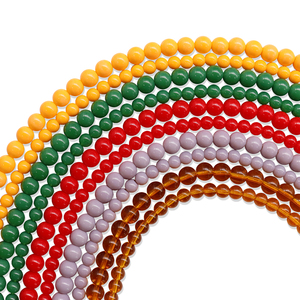 Cuentas de Vidrio Redondas Sólidas de <span class=keywords><strong>4mm</strong></span> 6mm 8mm en Rojo, Negro y Azul, Cuentas de Cristal para Fabricación de Joyería y Pulseras DIY - Product Image 5