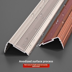 Piezas de escalera de aleación de aluminio de diseño moderno, tira antideslizante en forma de L, protector de esquina anticolisión en forma de 7 <span class=keywords><strong>para</strong></span> escalón de Metal de seguridad - Product Image 5
