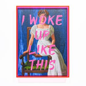 Tableau sur toile AWAKENING avec cadre acrylique rose 30x40cm épaisseur 5cm - Product Image 1