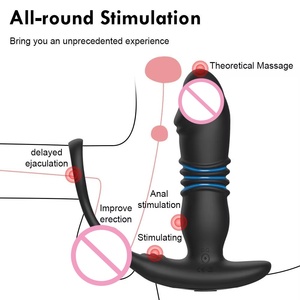 Remote Control Telescopic <strong>Butt</strong> <strong>Plug</strong> with Cock Ring Penis Delay Ejaculation Prostate Massage Vibrating Dlido Male Anal Vibrator - Product Image 4
