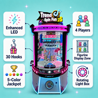 Ttend Spin Fun 2S – Machine d'arcade interactive à monnayeur pour 4 joueurs avec lumières clignotantes – Fort potentiel de profit