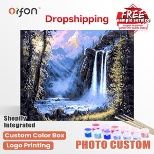 ชุดระบายสีตามตัวเลขจากโรงงานออร์ฟอน - ภาพศิลปะน้ำตกลำธารวิเศษสำหรับผู้ใหญ่ งาน DIY ตกแต่งบ้าน ขายส่ง - Product Image 1