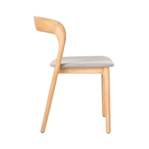 JP Orangefurn Silla de madera <span class=keywords><strong>popular</strong></span> hecha en China Tela de silla de comedor moderna blanca de lino gris barata - Product Image 3