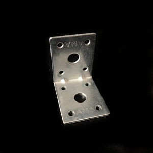 Support d'angle en fer zingué mâle 40x50mm pour meubles, armoires, étagères, connecteur de fixation à angle droit - Product Image 2