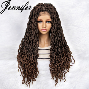 Jennifer Factory Direct Sale Wet <span class=keywords><strong>Curls</strong></span> Human Hair Weaves Bundles Peruvian and Brazilian Box Braided Wigs Lace Front - Product Image 5
