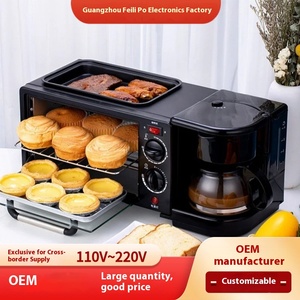 Máy ăn sáng gia đình tự động 3 trong 1 nguồn điện có chức năng Lò nướng bánh mỳ cà phê nóng xuất khẩu qua biên giới - Product Image 3