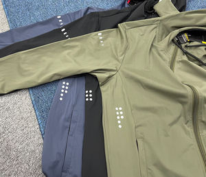 طقم سويت شيرت لكرة القدم للرجال للخريف جاكيت بغطاء للرأس فضفاض للجري ملابس رياضية من قطعتين سترة واقية خفيفة الوزن أطقم - Product Image 3