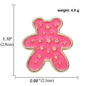 Meilleures ventes : Épingles en métal à motifs de dessins animés, Épingles en métal ours originales, Badges en métal mignons, Épingles de revers souvenirs en émail souple - Product Image 6