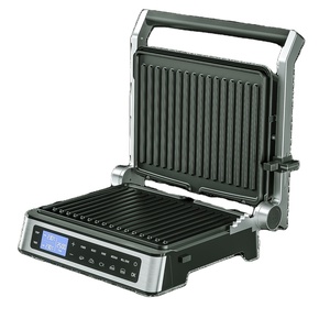 Aifa 2000W LED contrôle numérique en acier inoxydable gril électrique presse à sandwich gril à <span class=keywords><strong>panini</strong></span> avec dispositif incliné - Product Image 1