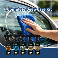 Kit de lavage de voiture portable léger en plastique, serviette en microfibre absorbante imperméable, gant de lavage, nettoyage complet du véhicule