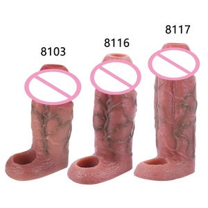 Funda para Pene Abierta SXXY, Dildo Realista Hueco para Agrandamiento del Pene y Retraso de la Eyaculación, Funda de Silicona para Pene - Product Image 5