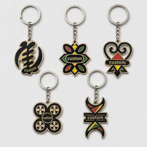 Porte-clés Adinkra personnalisés par le fabricant, pendentifs symboles traditionnels africains, chaînes ethniques, souvenirs de la culture ghanéenne - Product Image 1
