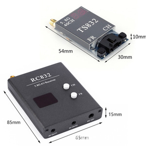 Accesorio profesional FPV 48 Punto de frecuencia <span class=keywords><strong>5</strong></span>,8G transmisor 600MW FPV transmisor inalámbrico receptor TS832 RC832 - Product Image 3